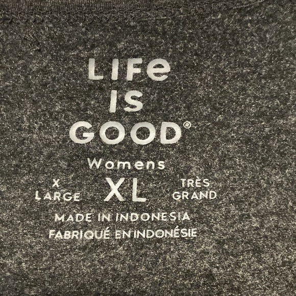 NWOT Life Is Good charcoal cap sleeve top XL - Picture 9 of 16